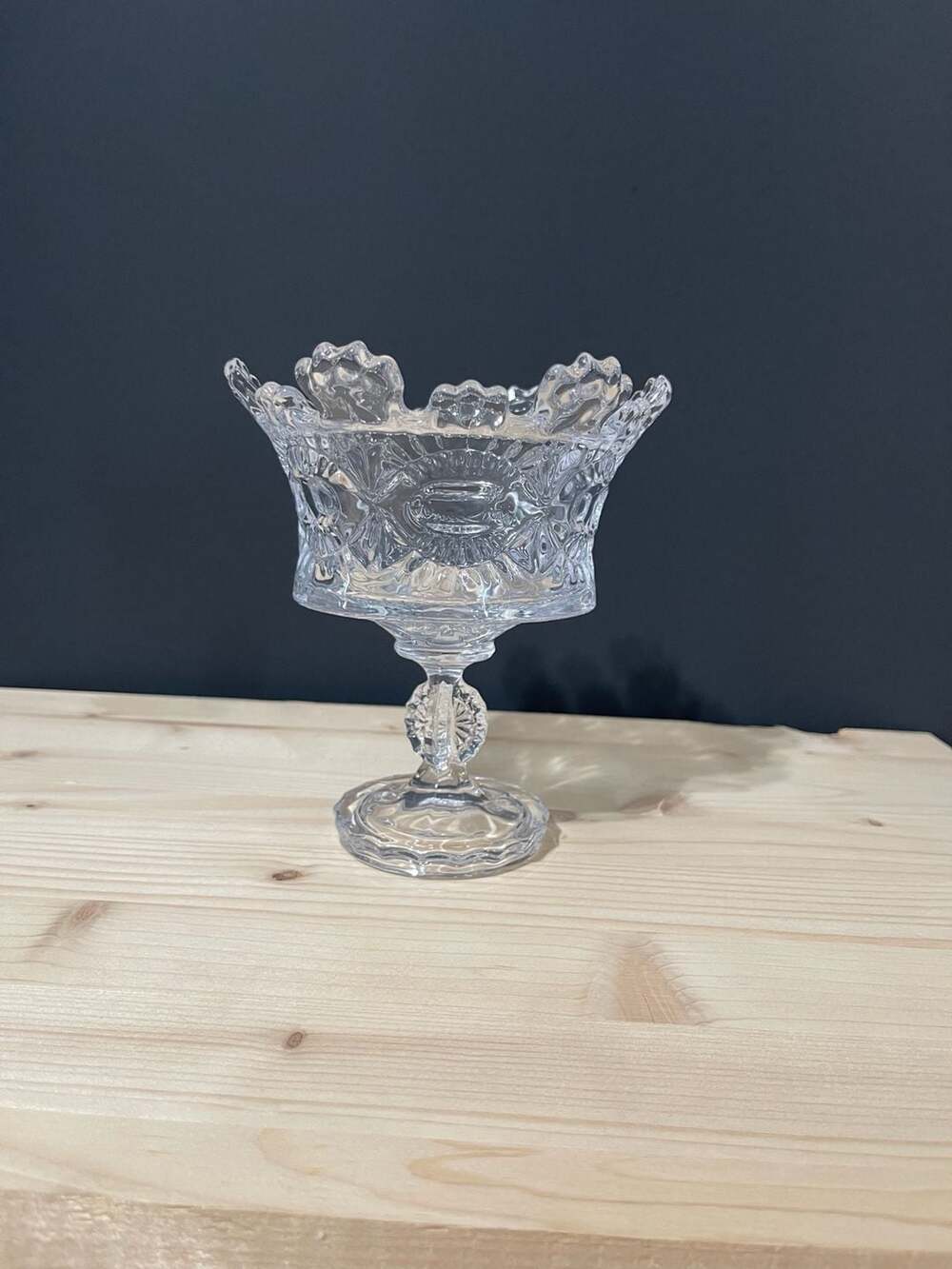 Godinger Royalty Crystal Footed Pedestal 5 3/4" Candy Bowl